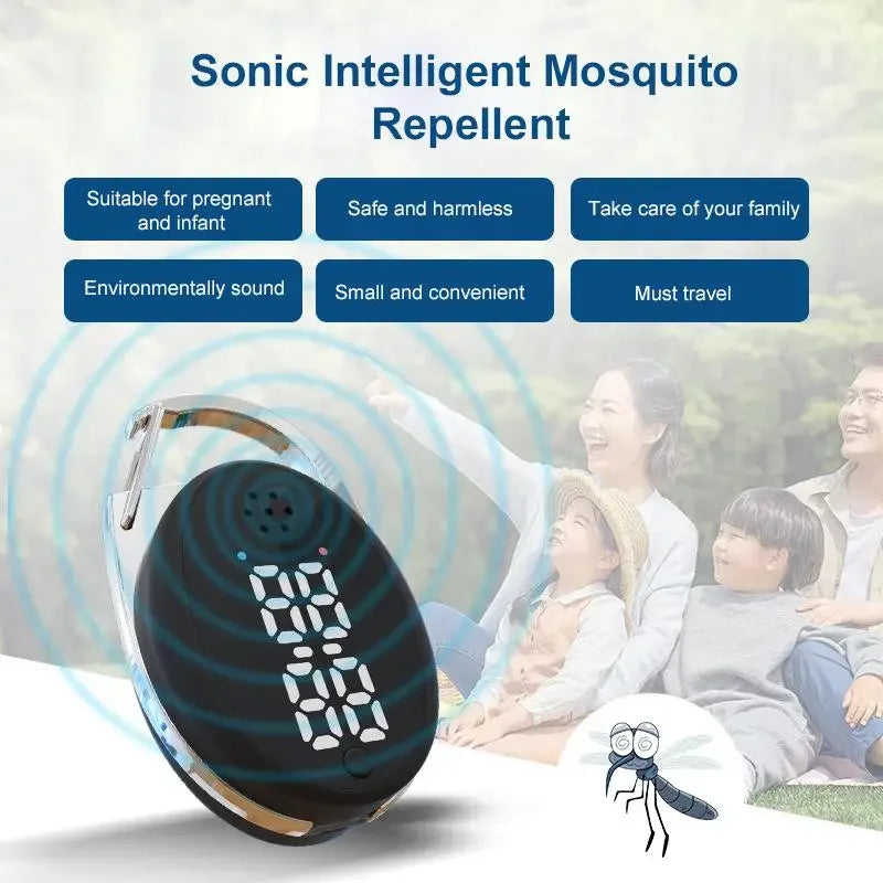 Mosquito- Free : Portable Ultrasonic Repellent for hot Summer