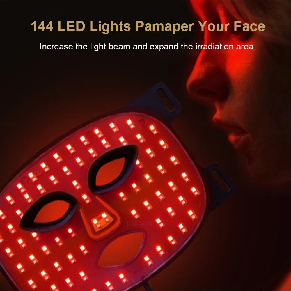 8 Farben LED -Gesichtsmaske mit Rotlichttherapie